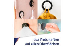 Silwy® Magnet-Pads 5 Cm 4er Set Schwarz -MetalTextic Geschaft 297963 2516972 1
