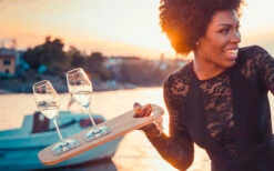 Silwy® Magnet-Champagnergläser (200 Ml) Inkl. Untersetzer 2er Set -MetalTextic Geschaft 337073 2707931