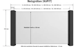 KiiPiT Stauraumnetz Inkl. Montageset S 170 - 210 Mm -MetalTextic Geschaft 347759 2412505