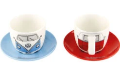 VW Collection T1 Bulli Espresso Tassen Set 2 Stück 100 Ml -MetalTextic Geschaft 386239 2837786