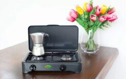 CF Parker 2-flammiger Gaskocher Ohne Zündsicherung Anthrazit -MetalTextic Geschaft 397944 2906034