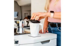 Silwy® Magnet-Coffeecup Tasse Mit Deckel Inkl. Metall Nano Gel Pad (300 Ml) -MetalTextic Geschaft 435270 3100851