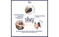 Silwy® Power Magnete Inkl. 4 Klebepunkte -MetalTextic Geschaft 435789 3104682