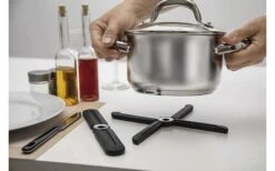 WEDO Topfuntersetzer Schwarz 25 Cm -MetalTextic Geschaft 458295 3595696 1