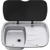 Thetford Argent Sink Spülbecken Links 9,6 Liter -MetalTextic Geschaft 510416 3381018