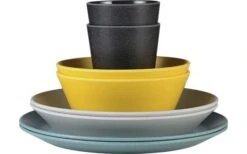 Mepal Bloom Melamin Geschirr-Set 8-teilig Pebble Yellow -MetalTextic Geschaft 510842 3435920 4