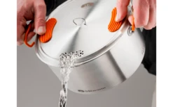 GSI Stainless Base Camper Medium Kochset 6 Teilig 2 Töpfe 2 / 3 Liter Bratpfanne 22,8 Cm -MetalTextic Geschaft 578247 3950299