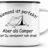 Just Camper Emaille Tasse Niemand Ist Perfekt -MetalTextic Geschaft 648249 4533060