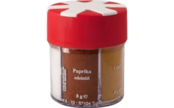 Basic Nature BasicNature Gewürzstreuer 6 In 1 Mit Salz / Pfeffer Weiß / Pfeffer Schwarz / Paprika / Curry / Knoblauch -MetalTextic Geschaft 717878 4881134